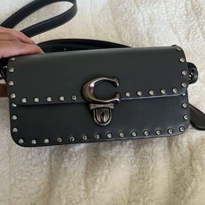 Coach Studio Baguette Bag With Chrystal Rivets